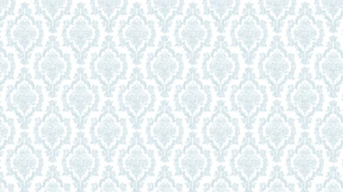 Blue Damask Background for PowerPoint with a Pale Powder Blue Ornamental Pattern on White