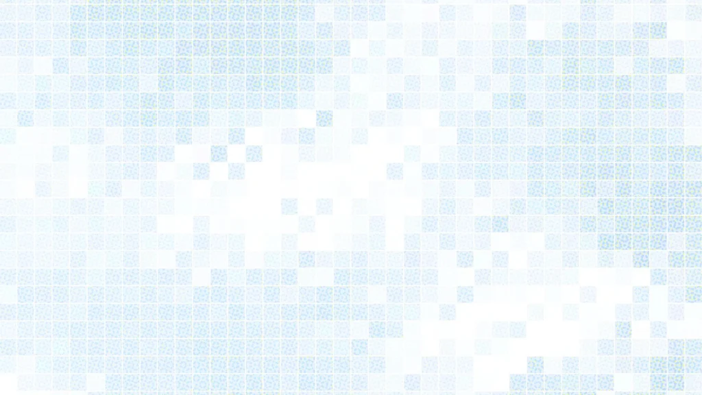 Light Blue Mosaic Background For Google Slides With Pale Pixel Squares And A Soft White Glow