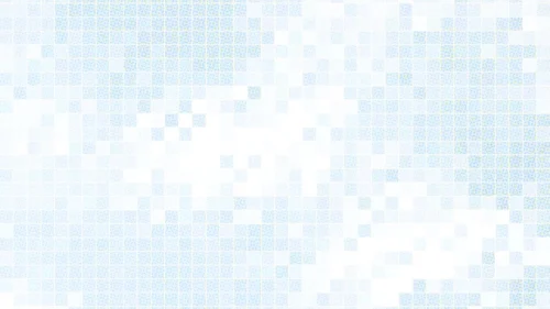 Light blue mosaic background for Google Slides made of pale pixel squares fading from sky blue to near white with a soft white glow in the center