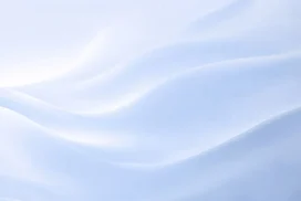 Light Blue Waves Background for PowerPoint with Pale Silk Folds