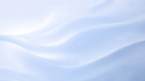 Light blue silk waves background with broad pale periwinkle folds rising from lower left to a bright upper left corner