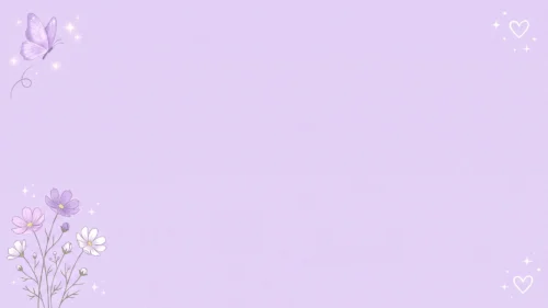 Light Purple Background for Google Slides with a Sparkling Butterfly and Cosmos Flower Corner Light Purple Background for Google Slides with a Sparkling Butterfly and Cosmos Flower Corner