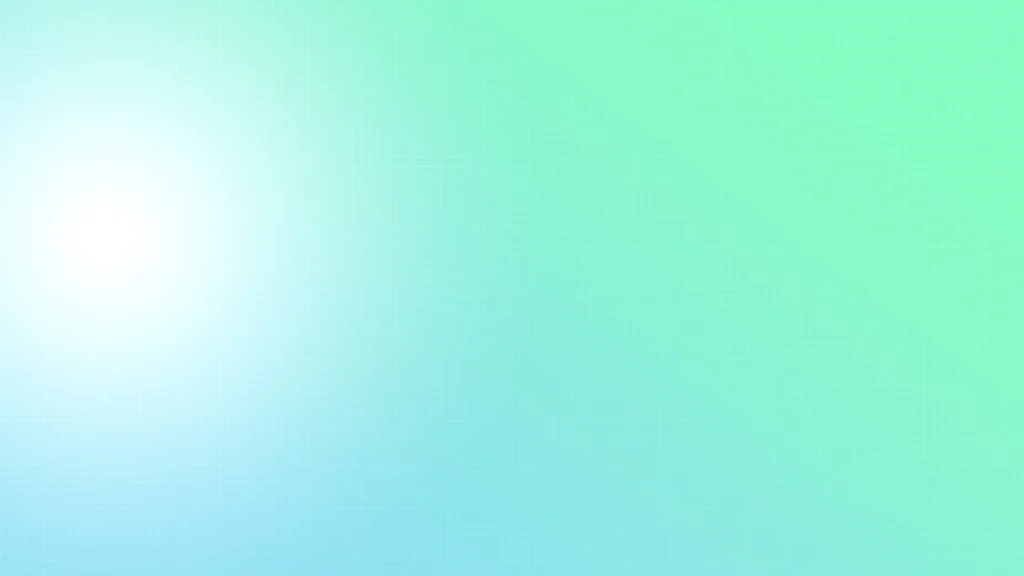 Mint Green Gradient Background for PowerPoint with a White Glow on the Left and Aqua Blue Edge