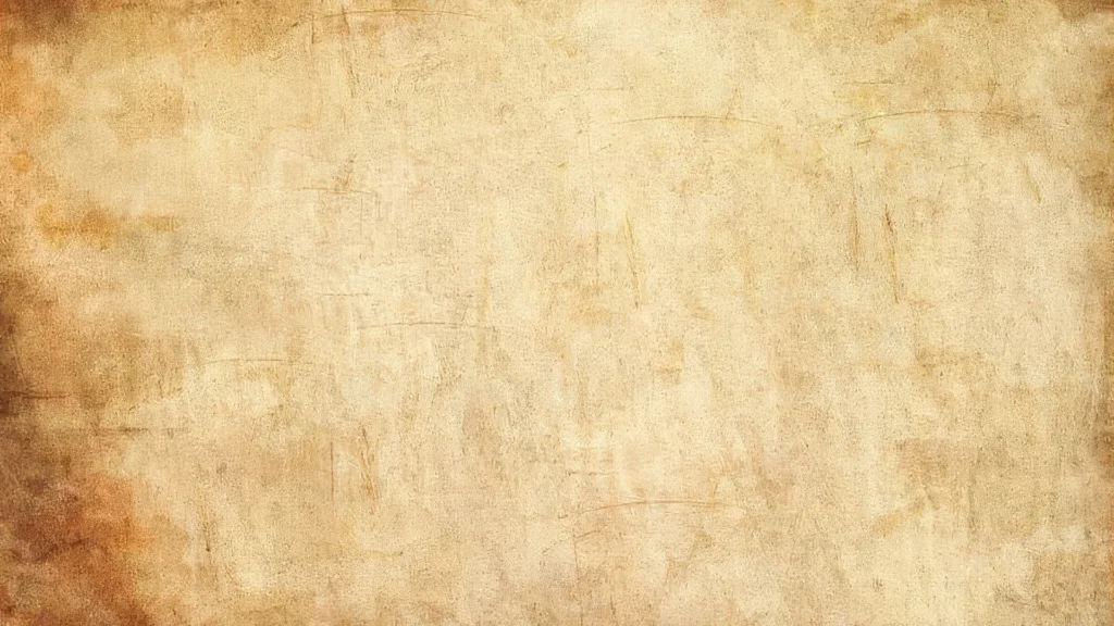 Old Paper Background for PowerPoint in Beige with Amber Burnt Edges and Fine Scratches