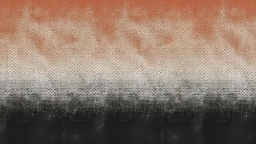 Grunge texture background for PowerPoint: grainy canvas gradient from terracotta orange at the top through cream to charcoal black at the bottom