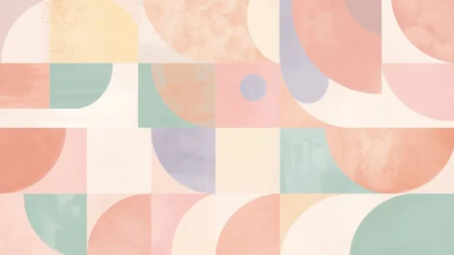 Aesthetic Geometric Background for PowerPoint with Pastel Boho Half Circles in Terracotta, Sage and Blush Aesthetic Geometric Background for PowerPoint with Pastel Boho Half Circles in Terracotta, Sage and Blush