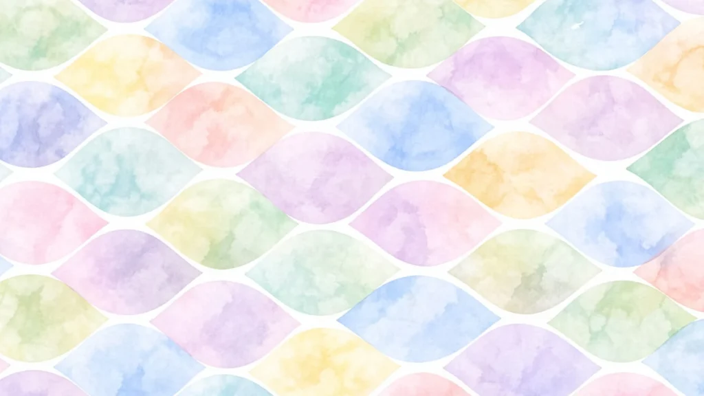 Pastel Pattern Background For Google Slides With Watercolor Scale Tiles