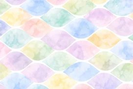 Pastel Pattern Background For Google Slides With Watercolor Scale Tiles