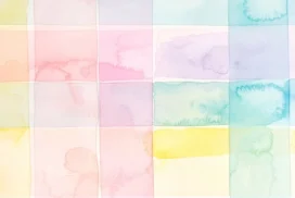 Pastel Watercolor Background For Google Slides With A Wet Bloom Square Grid