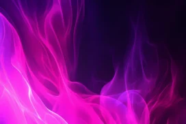 Pink Flame Smoke Dark Background for PowerPoint with Swirling Magenta and Violet Wisps
