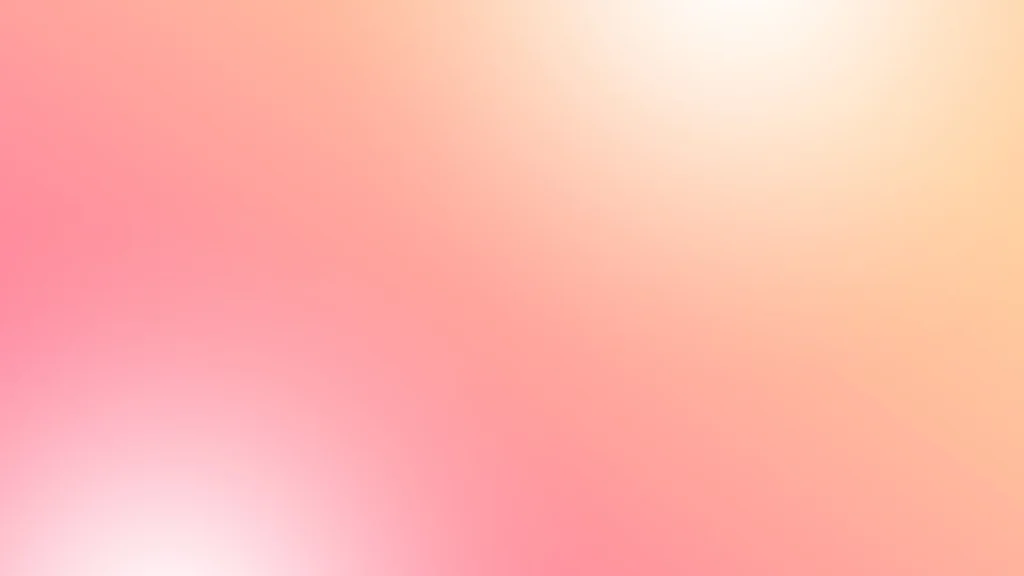 Pink Peach Gradient Background for PowerPoint with Two Cream Glows and an Apricot Right Edge