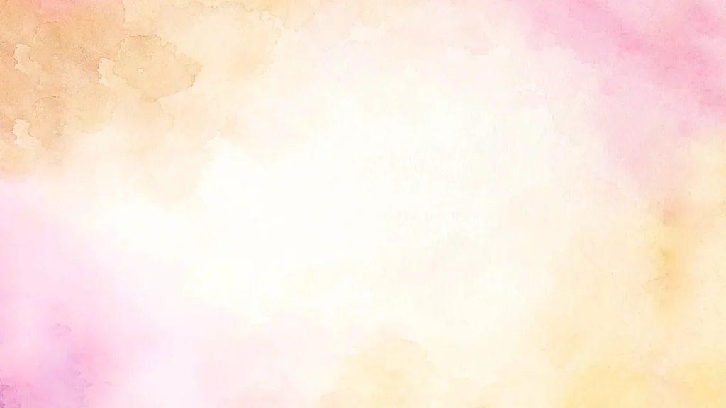 Pink Watercolor Background for PowerPoint with Peach Clouds and a Bright White Center