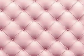 Pink Tufted Background for PowerPoint with Quilted Leather Diamonds and Rose Buttons