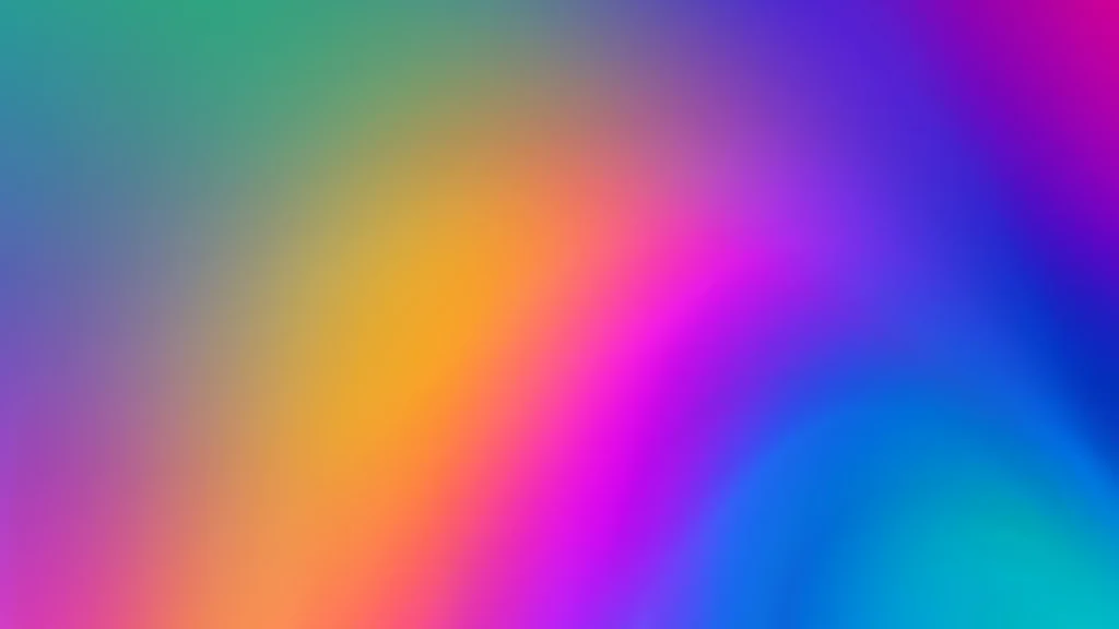 Rainbow Gradient Background For PowerPoint With Blurred Diagonal Amber And Magenta Bands