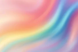 Rainbow Holographic Wave Background for PowerPoint