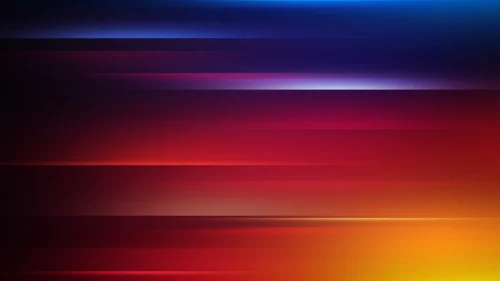Red Orange Light Streaks Background for PowerPoint with Horizontal Blue Glow Lines