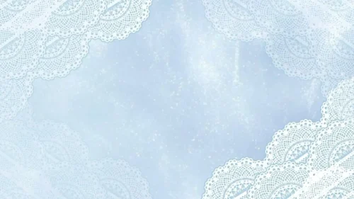 Blue Lace Background for Google Slides with Soft Watercolor Sky and White Doily Corners Blue Lace Background for Google Slides with Soft Watercolor Sky and White Doily Corners