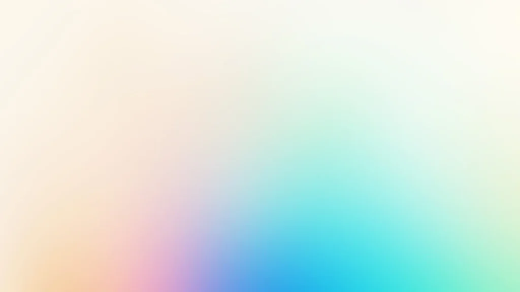Pastel Blur Gradient Background for PowerPoint with a Rainbow Glow Rising from Cream