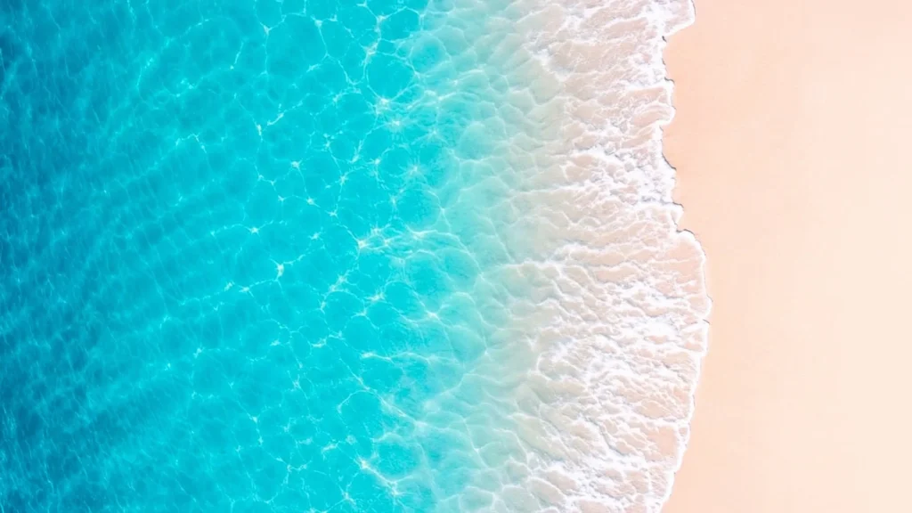 Turquoise Beach Background for PowerPoint with Crystal Water