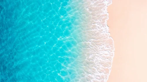 Turquoise Beach Background for PowerPoint with Crystal Water