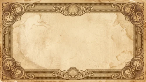 Vintage Gold Frame Background for PowerPoint with Engraved Scallop Shell Crests Vintage Gold Frame Background for PowerPoint with Engraved Scallop Shell Crests