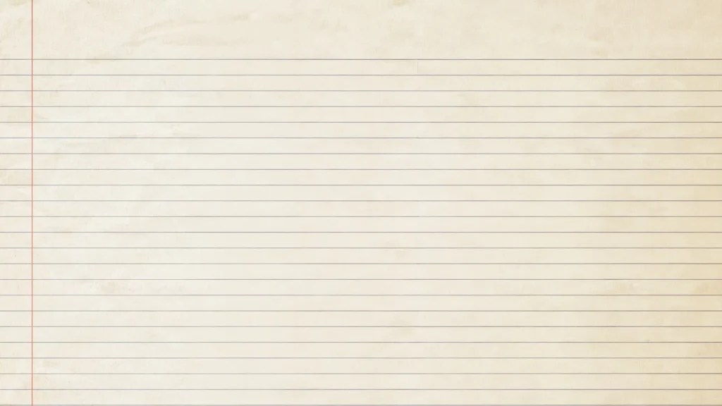 Vintage Lined Paper Background for Google Slides with Cream Texture and Red Margin