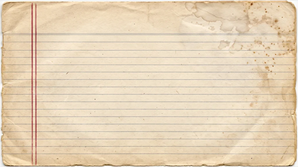 Old Paper Background For PowerPoint With Red Margin And Coffee Stains
