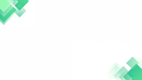 White green minimal geometric background for PowerPoint with overlapping gradient squares