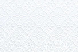 White Lace Background for PowerPoint with Embossed Damask Quatrefoil Medallions