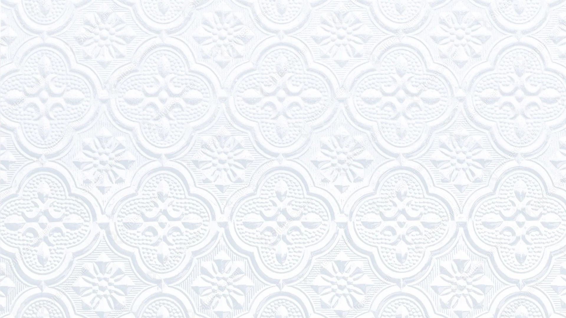 White Lace Background for PowerPoint with Embossed Damask Quatrefoil ...