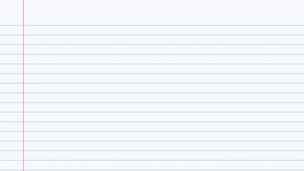 Lined Notebook Paper Background for PowerPoint with Thin Blue Rules and a Pink Margin Line