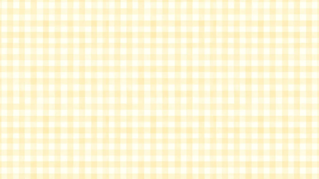 Yellow Gingham Background for Google Slides with Soft Butter and Cream Picnic Checks