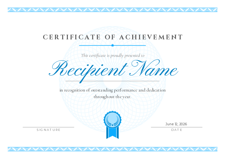 Classic Medical design for the free printable Free Printable Certificate of Excellence Template for Kids